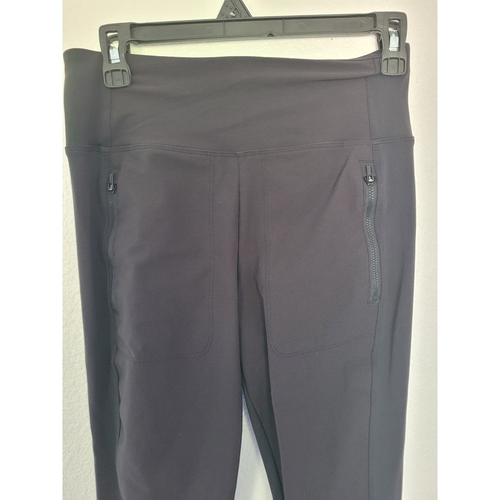 Athleta Black Athletic Leggings Ankle Zipper High Waist Activewear Pants 6 #14 - Picture 5 of 8